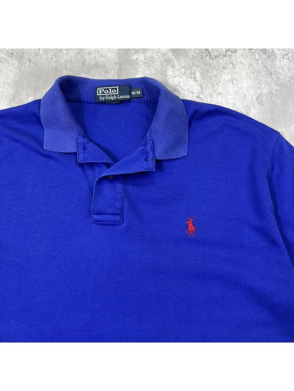 Vintage Polo Ralph Lauren Polo Shirt Blue Red Pony
